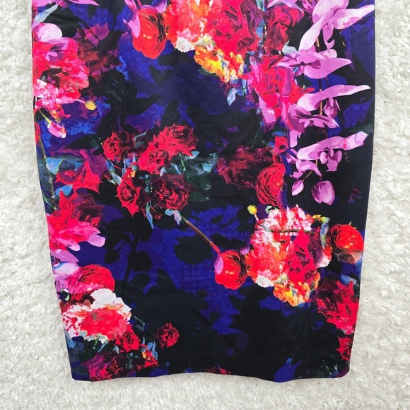 Betsey Johnson Dress Womens 6 Colorful Flowers Lined Maximalist Career Event - Picture 3 of 16